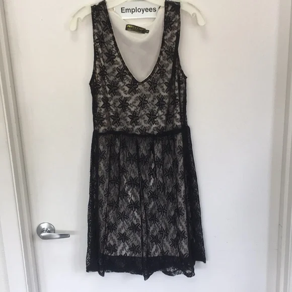 Pussycat London | Dresses | Pussycat London Blush And Black Lace Dress A  Line Used Flirty Day Date D | Poshmark